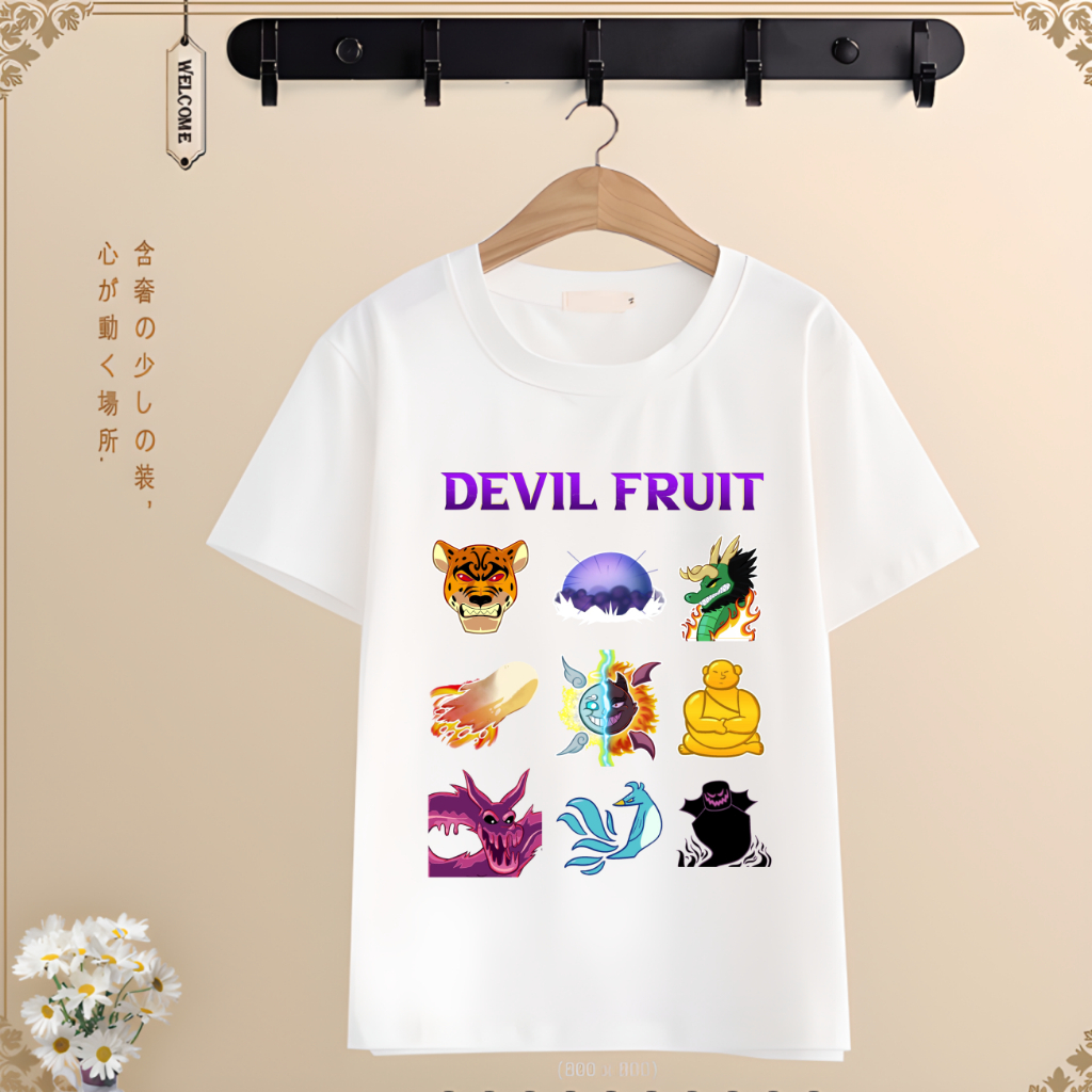 Áo Thun In hình Games Blox Fruits Shadow Dragon các trái ác quỷ cực chất cho bé - Có size Trẻ Em