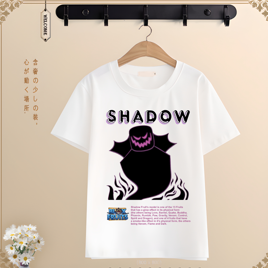 Áo Thun In hình Games Blox Fruits Shadow Dragon các trái ác quỷ cực chất cho bé - Có size Trẻ Em