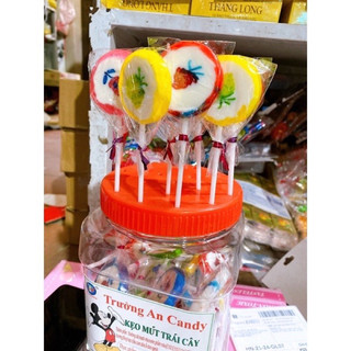 Sỉ lọ 50c kẹo mút tròn hình hoa quả
