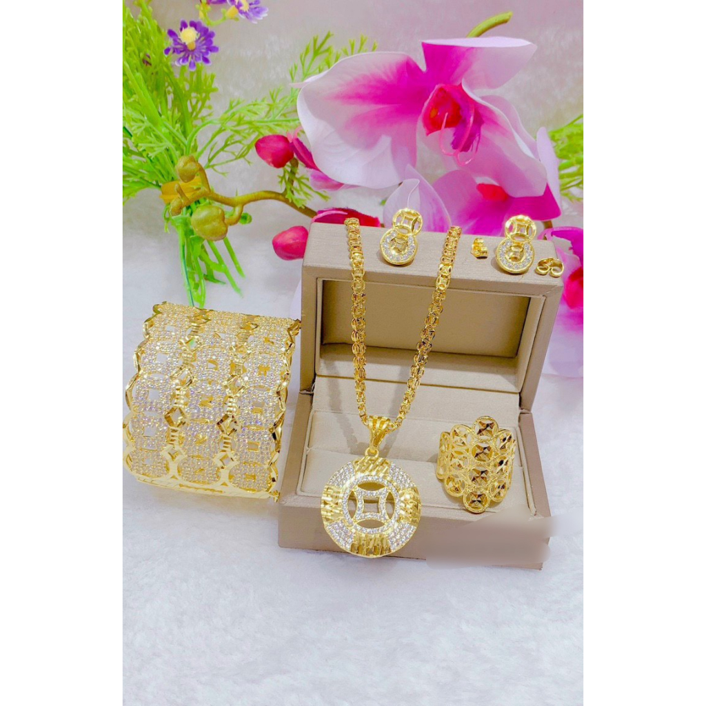 Bộ 4 món kim tiền chuẩn màu 18.k cao cấp K568