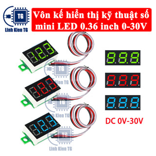 Vôn kế hiển thị kỹ thuật số mini led 0.36 inch 0-30v