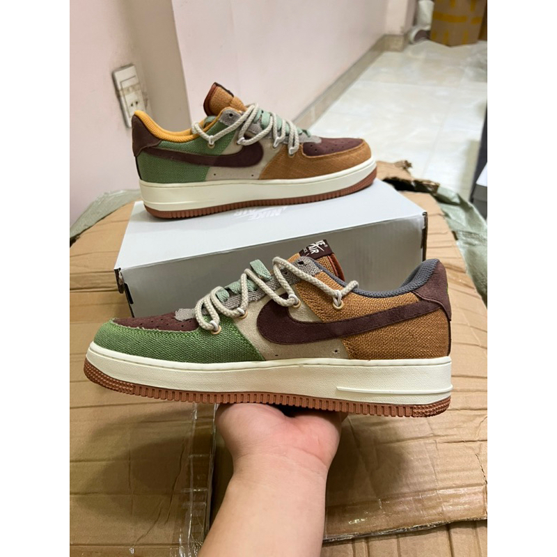 AF1 TRAVIS NÂU CAO CẤP QUÀNG CHÂU Giày Thể Thao Air Force 1 Zion Williamson Voodoo + Full Box