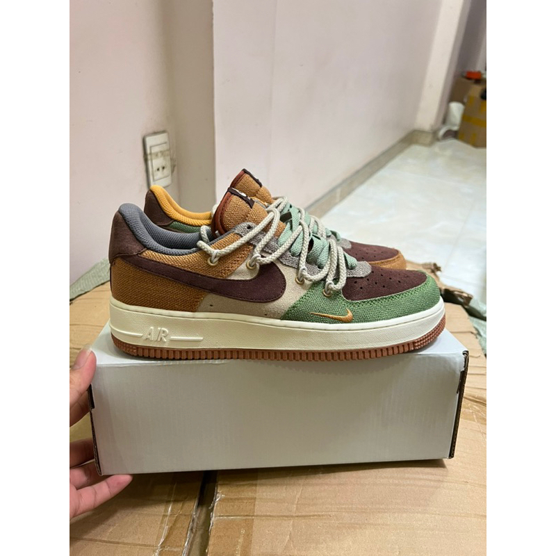 AF1 TRAVIS NÂU CAO CẤP QUÀNG CHÂU Giày Thể Thao Air Force 1 Zion Williamson Voodoo + Full Box