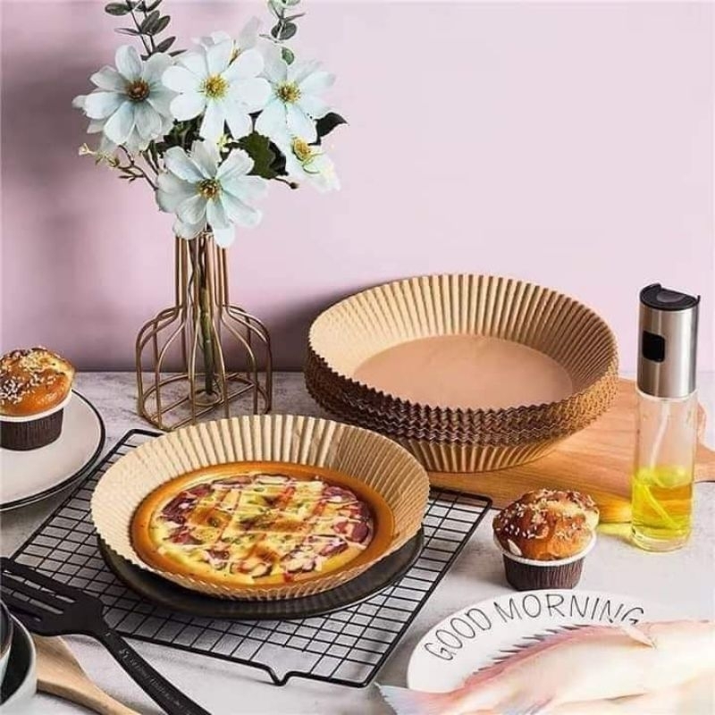 Giấy nến khay lót nồi chiên không dầu_ sét gồm 50c