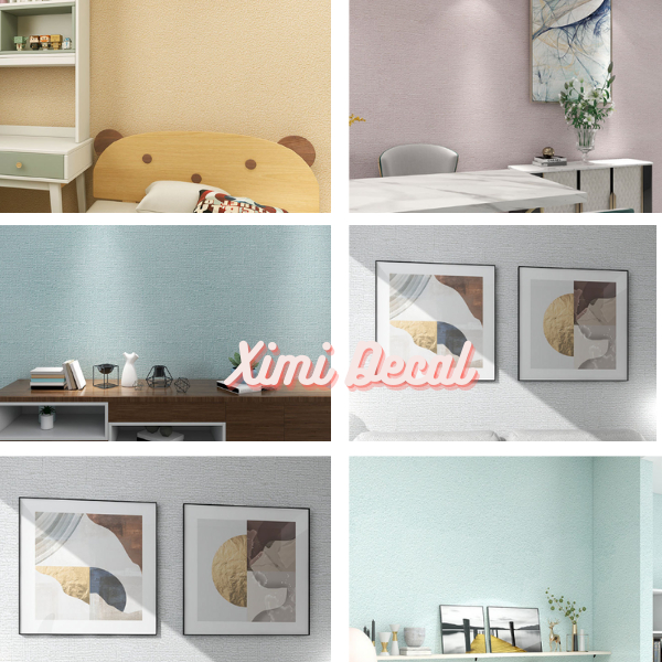 Giấy dán tường chống thấm nước/ẩm/sẵn keo- Mẫu bùn tảo cát-phòng người lớn