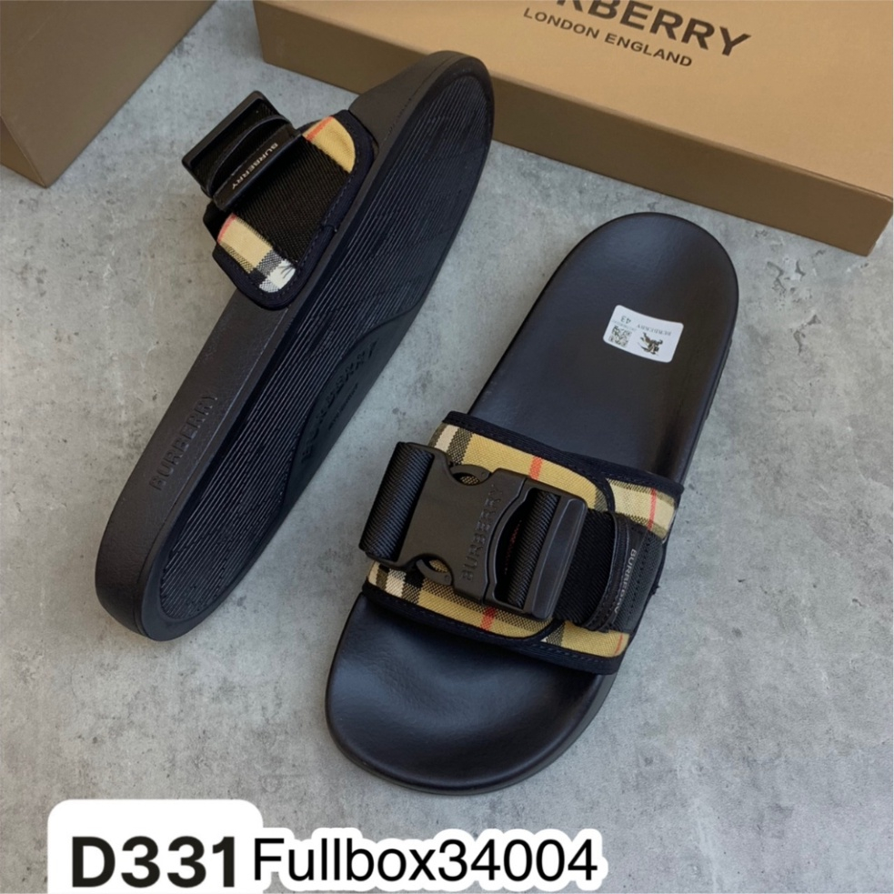 Dép Quai Ngang BBR Nam Bấm Khóa Cao Cấp Full Box