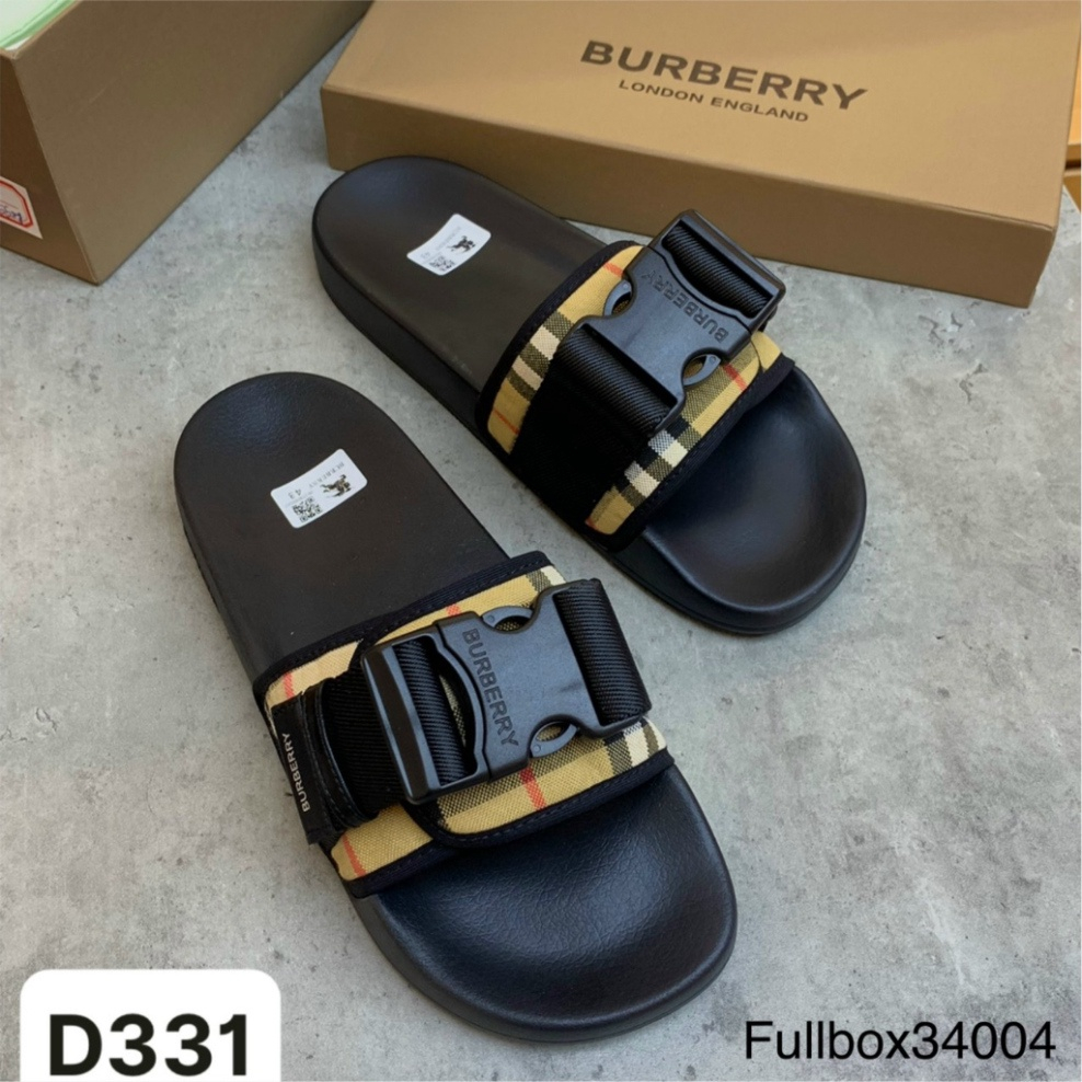 Dép Quai Ngang BBR Nam Bấm Khóa Cao Cấp Full Box