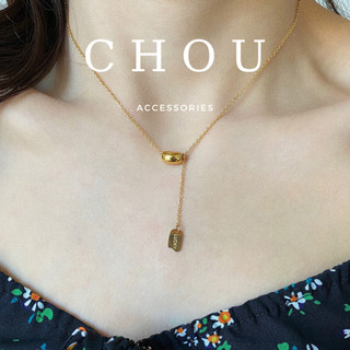 Dây chuyền titan, vòng cổ titan hạt đậu good luck dáng dài | chou accessories |