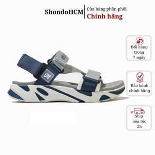 Giày sandals Shondo F8 xám xanh navy ver.2 F8M0323