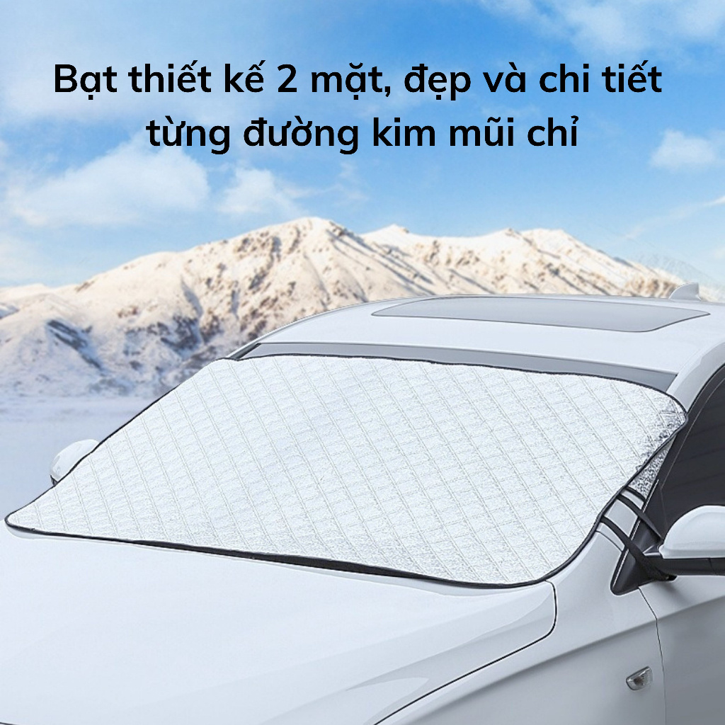 Tấm che nắng ô tô, chắn nắng kinh lái ô tô, xe hơi 2 mặt cao cấp hình hoạt hình dễ thương, kích thước 146x93cm - TCN01