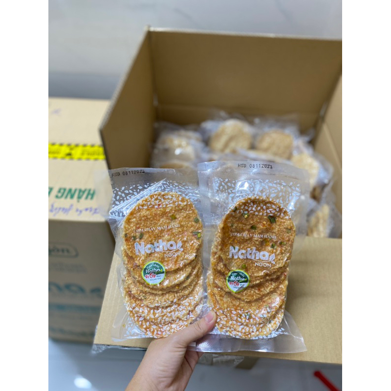 Cơm cháy mắm hành Natha Ngon