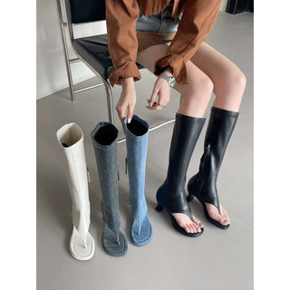 Boot Thu Đông Xỏ Ngón Dáng Dưới Gối ( CÓ SẴN )