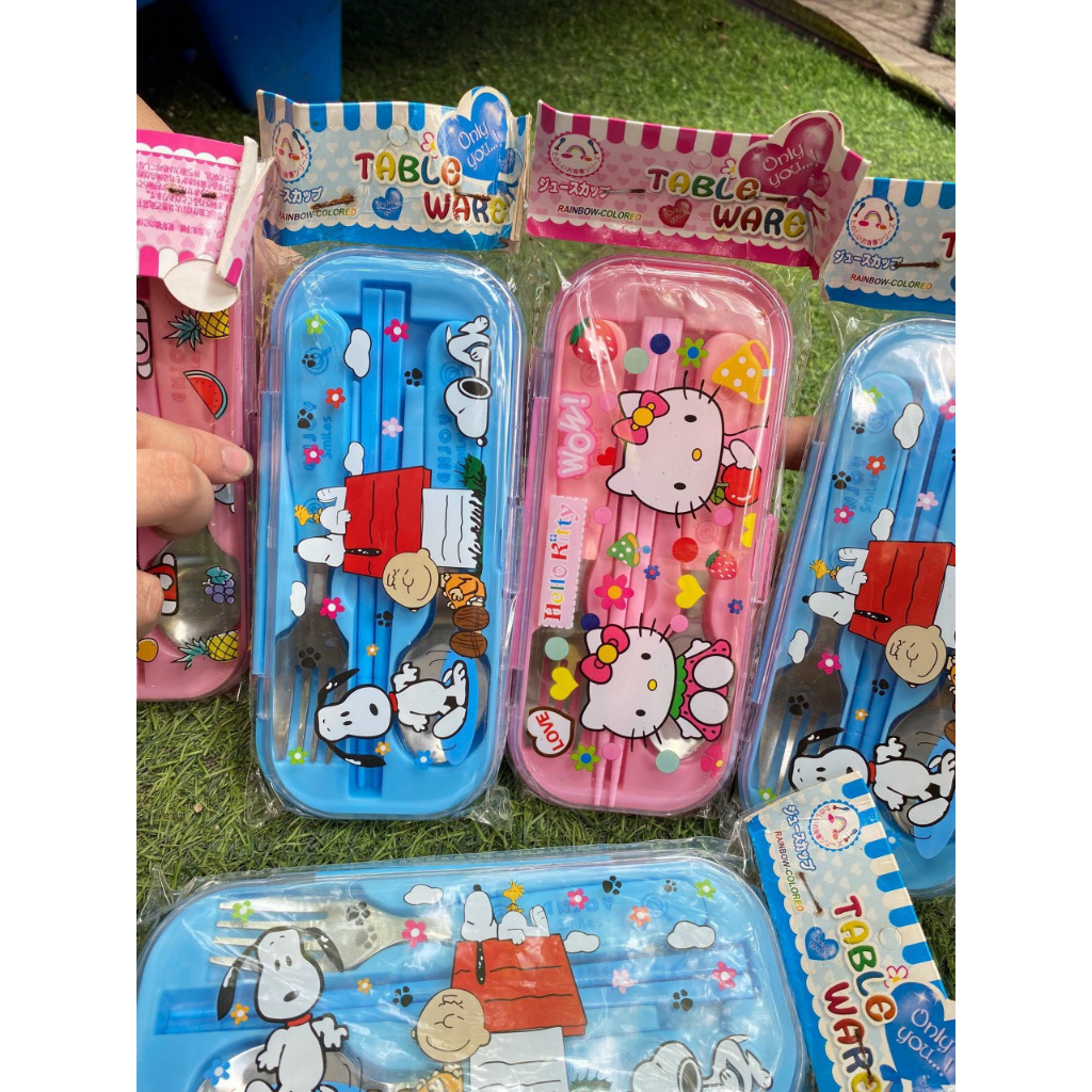 Bộ thìa dĩa ăn dặm báo nóng cho bé BQSHOP