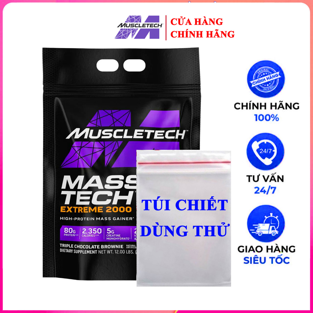 Sữa tăng cân tăng cơ nạc Mass Extreme 2000 của Muscle Tech hỗ trợ tăng cân tăng cơ khủng - Phân phối chính thức