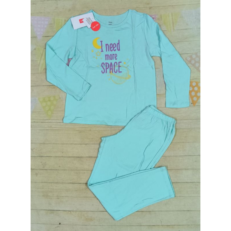 Bộ cotton dài tay mặc nhà bé gái Canifa