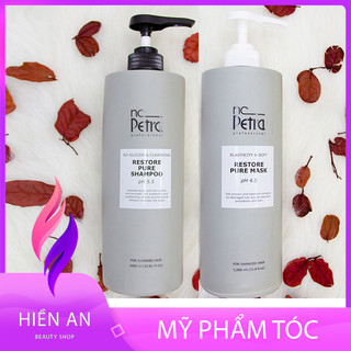 Dầu gội xả phục hồi tóc hư tổn,dưỡng tóc khô xơ rối, uốn nhuộm duỗi công nghệ sinh học Nc Petra Restore Pure 1000ml