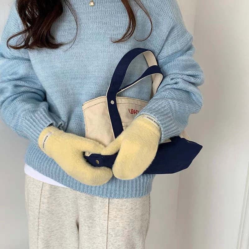 GT003 - Găng tay nữ dễ thương mùa đông handmade phong cách Hàn Quốc