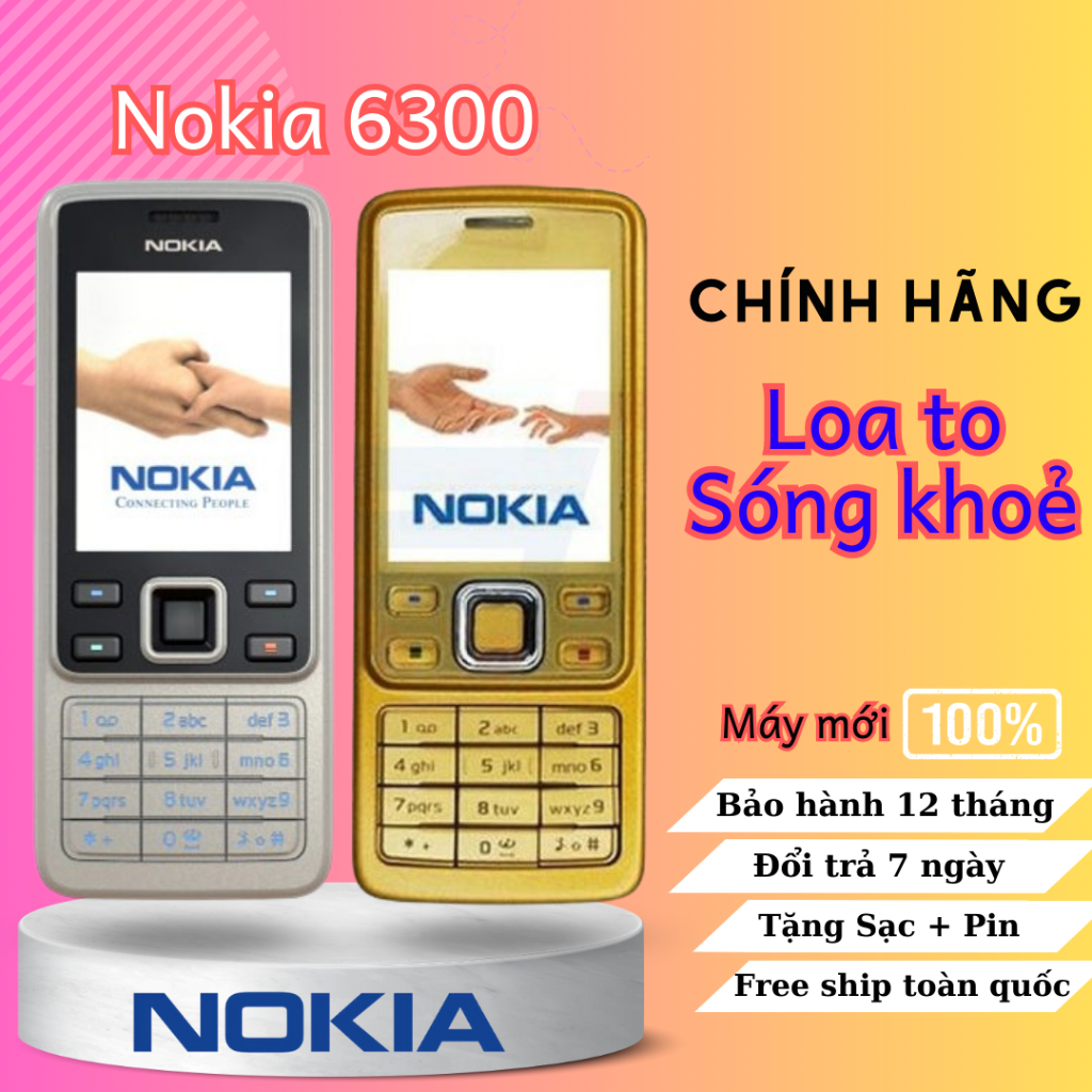 Điện thoại Nokia 6300 chính hãng thiết kế cao cấp sang trọng loa to sóng khoẻ bảo hành 12 tháng