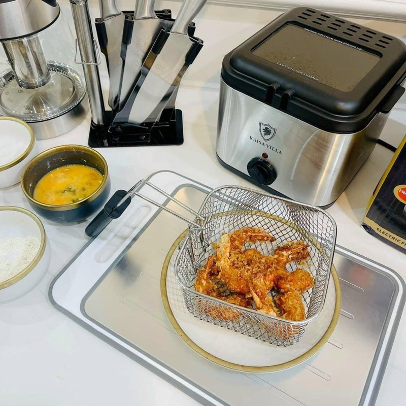Nồi Chiên Ngập Dầu, Bếp Điện Chiên Rán Dầu KAISA VILLA - Hàng Chính Hãng