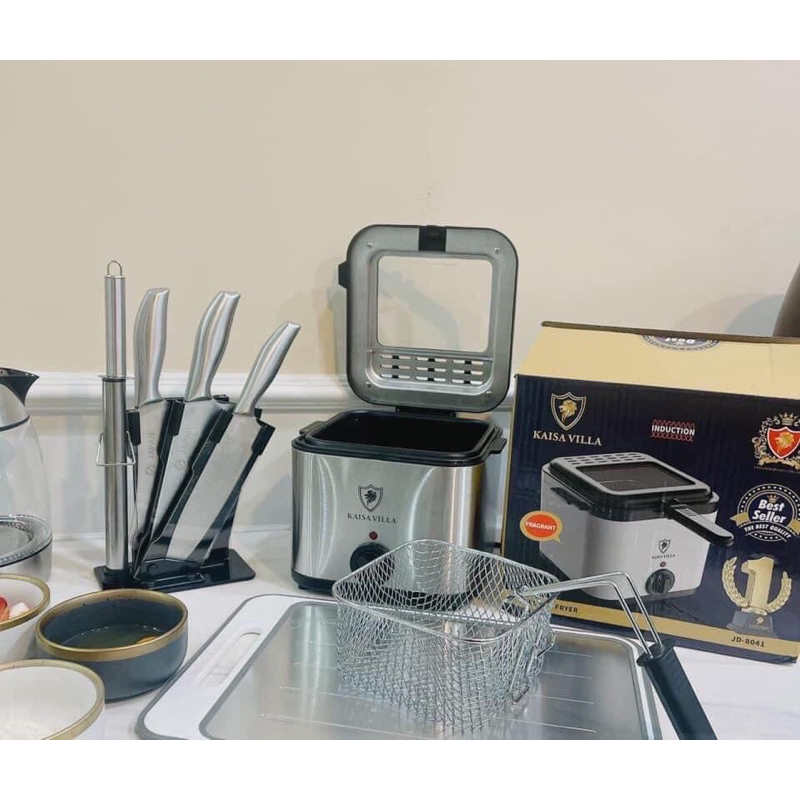 Nồi Chiên Ngập Dầu, Bếp Điện Chiên Rán Dầu KAISA VILLA - Hàng Chính Hãng
