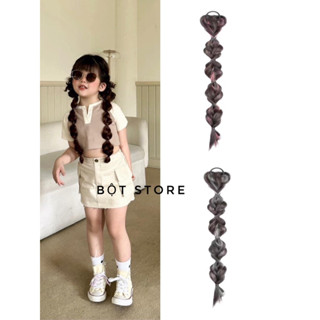 Tóc giả thắt bím phong cách cho bé hàng đẹp 2025