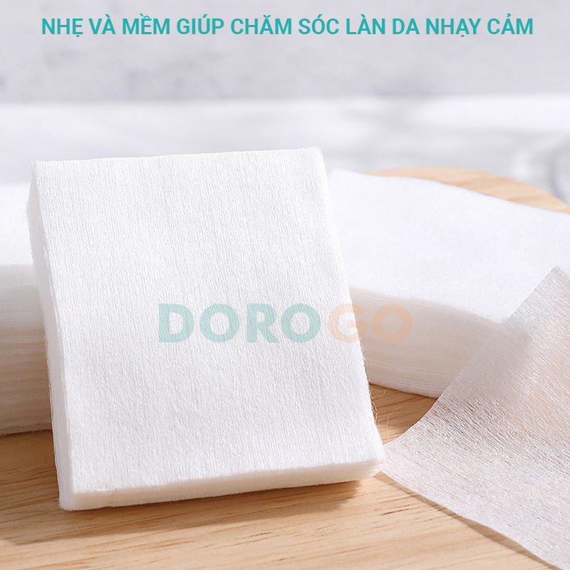 Bông tẩy trang 222 miếng tặng thêm 6 miếng cao cấp hai mặt cotton dày dặn BTT228