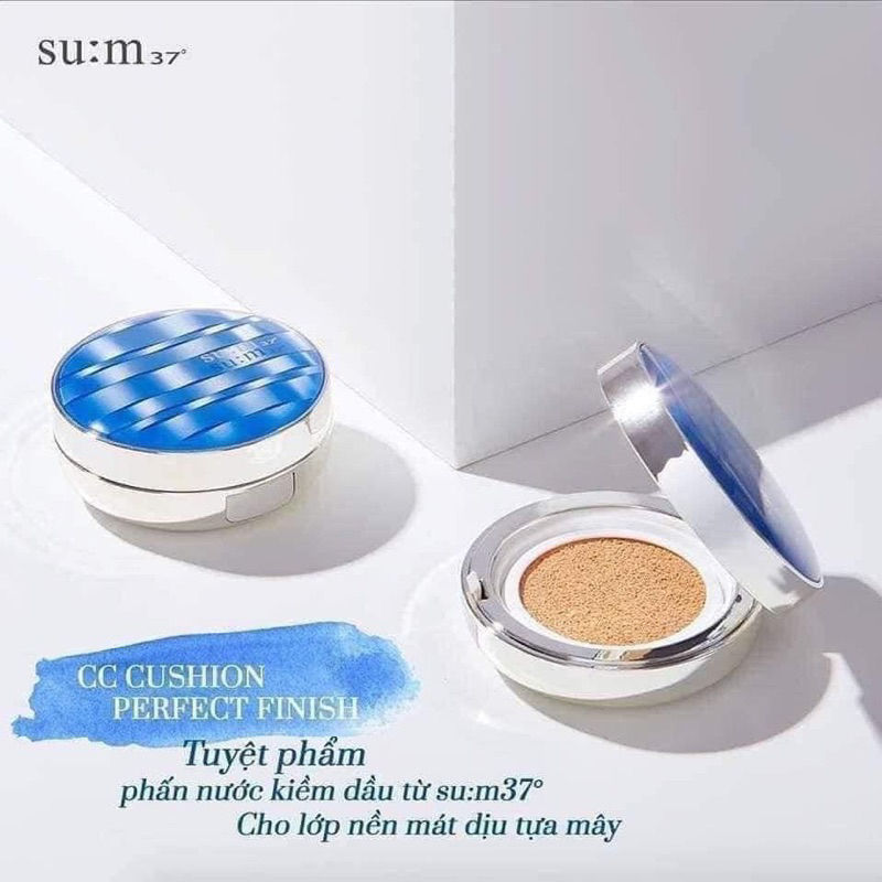 Bộ phấn nước Sum xanh Sum37 xanh Water Full CC Cushion Perfect Finish