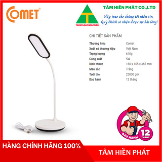 Đèn bàn sạc led comet ct175 - hàng chính hãng - bh 12 tháng- 1 đổi 1