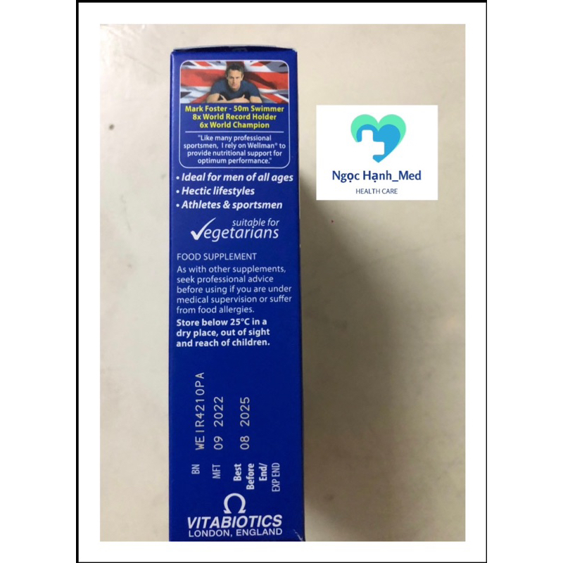 Viên uống WELLMAN hỗ trợ tăng cường sức khoẻ cho phái mạnh hộp 30 viên