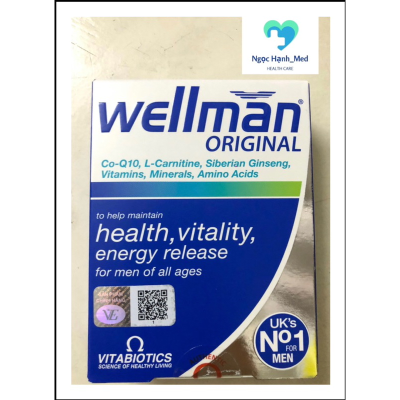 Viên uống WELLMAN hỗ trợ tăng cường sức khoẻ cho phái mạnh hộp 30 viên