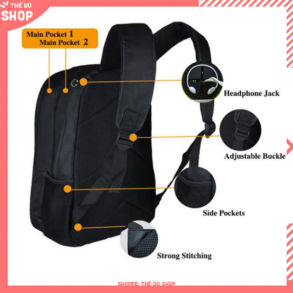 Balo Sans 404 Gaster Blaster Siêu Ngầu - Ba Lô In Hình Error 404 Sans 3D