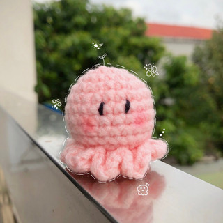 [HÀNG ĐẶT TRƯỚC] Bạch tuộc mini má hồng len móc handmade