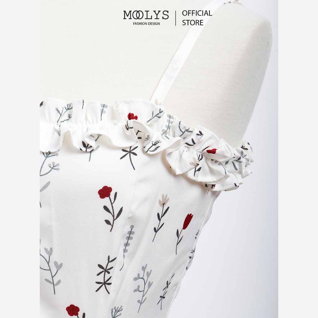 Đầm hai dây dáng dài hoa nhí dễ thương MOOLYS MD029
