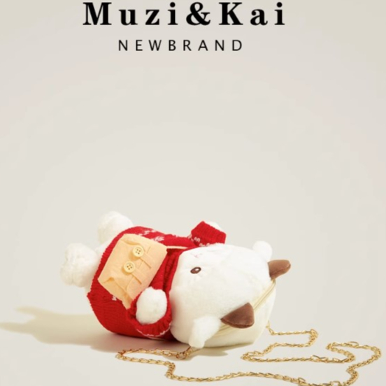 🌸Hàng Order🌸 Túi Xách Muzi&kai Chính Hãng Hình Chú Cừu Đáng Yêu Đeo Túi Nhỏ Dây Xích Đeo Sang Chảnh Nữ Tính 🌸 Quảng Châu