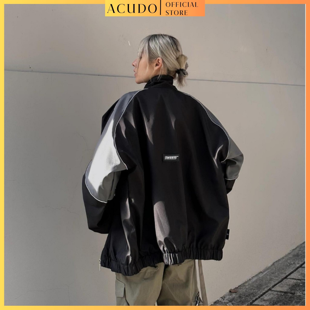 Áo khoác dù nam nữ unisex from rộng cổ đứng, Áo khoác gió local brand chính hãng chất vải dù 2 lớp cao cấp_ACUDO AD 75