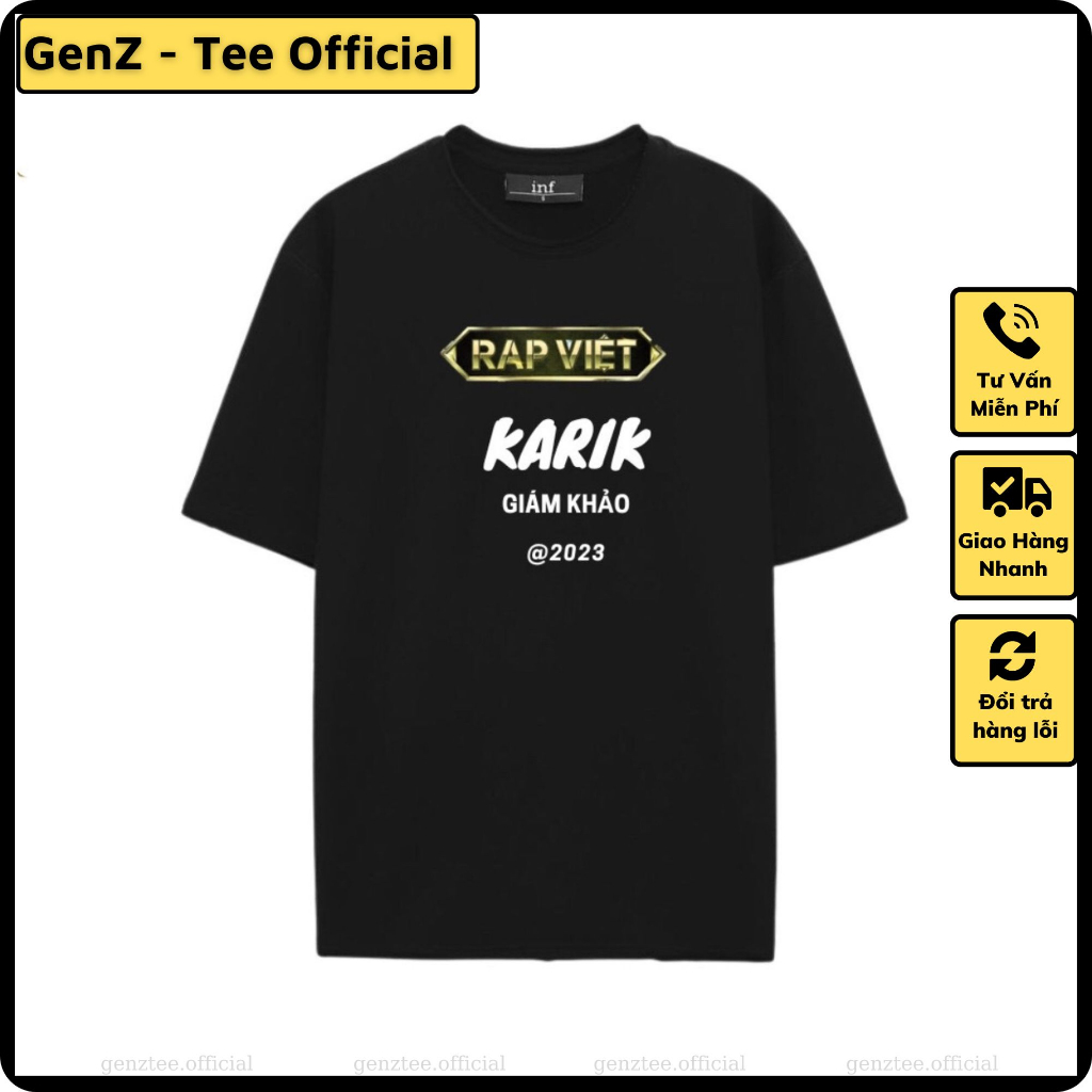 Áo thun RAP VIỆT 2023 , áo thun team Rap Việt vải cotton nam nữ đủ size form rộng