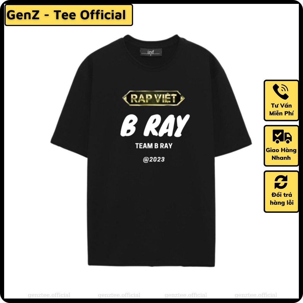 Áo thun RAP VIỆT 2023 , áo thun team Rap Việt vải cotton nam nữ đủ size form rộng