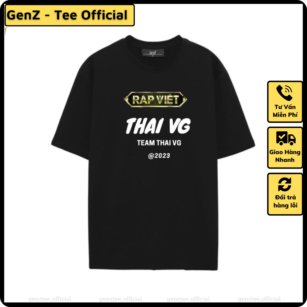 Áo thun RAP VIỆT 2023 , áo thun team Rap Việt vải cotton nam nữ đủ size form rộng