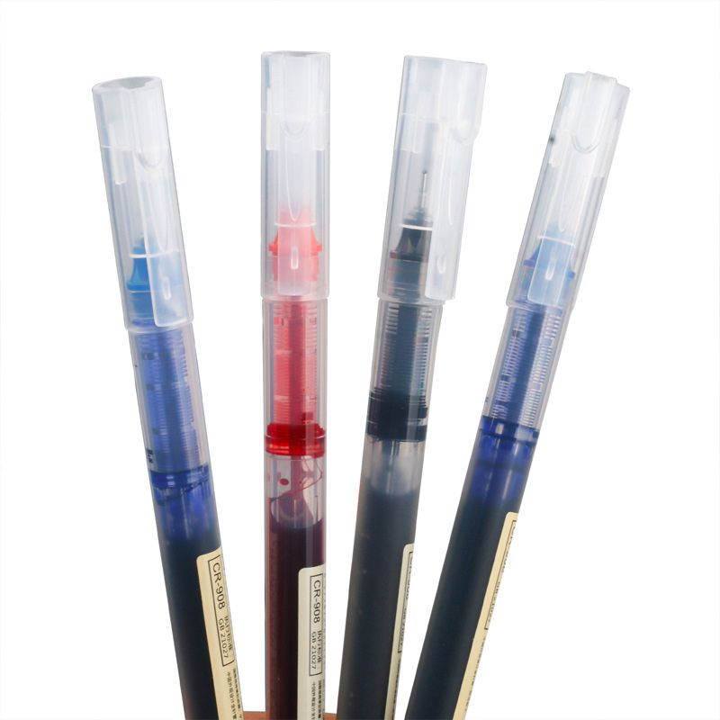 Bút bi gel nước khô nhanh ngòi 0.5mm dành cho học sinh 3 màu đen đỏ xanh