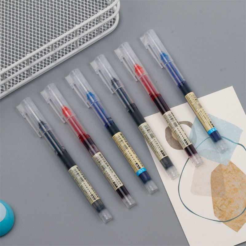 Bút bi gel nước khô nhanh ngòi 0.5mm dành cho học sinh 3 màu đen đỏ xanh