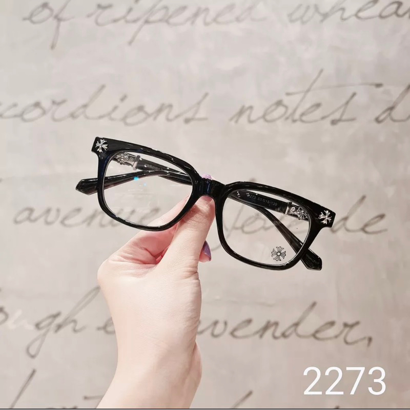 Gọng Kính Vuông CHROME HEARTS Hoa Văn siêu đẹp NAm Nữ Gọng kính CH 2273 TR90 cao cấp