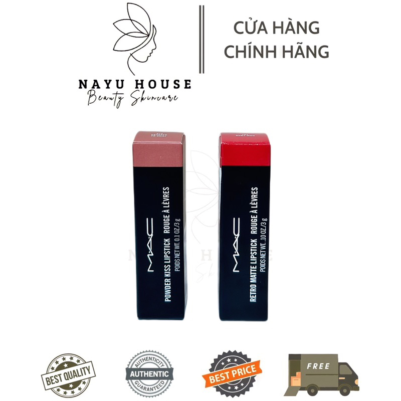 SON MAC POWDER KISS DEVOTE TO CHILI 916 VÀ RUBY WOO 707