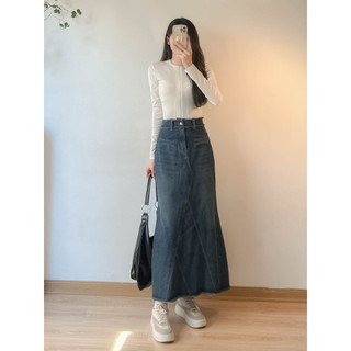 Chân váy Jeans đuôi cá dáng dài 2089 - 247plus