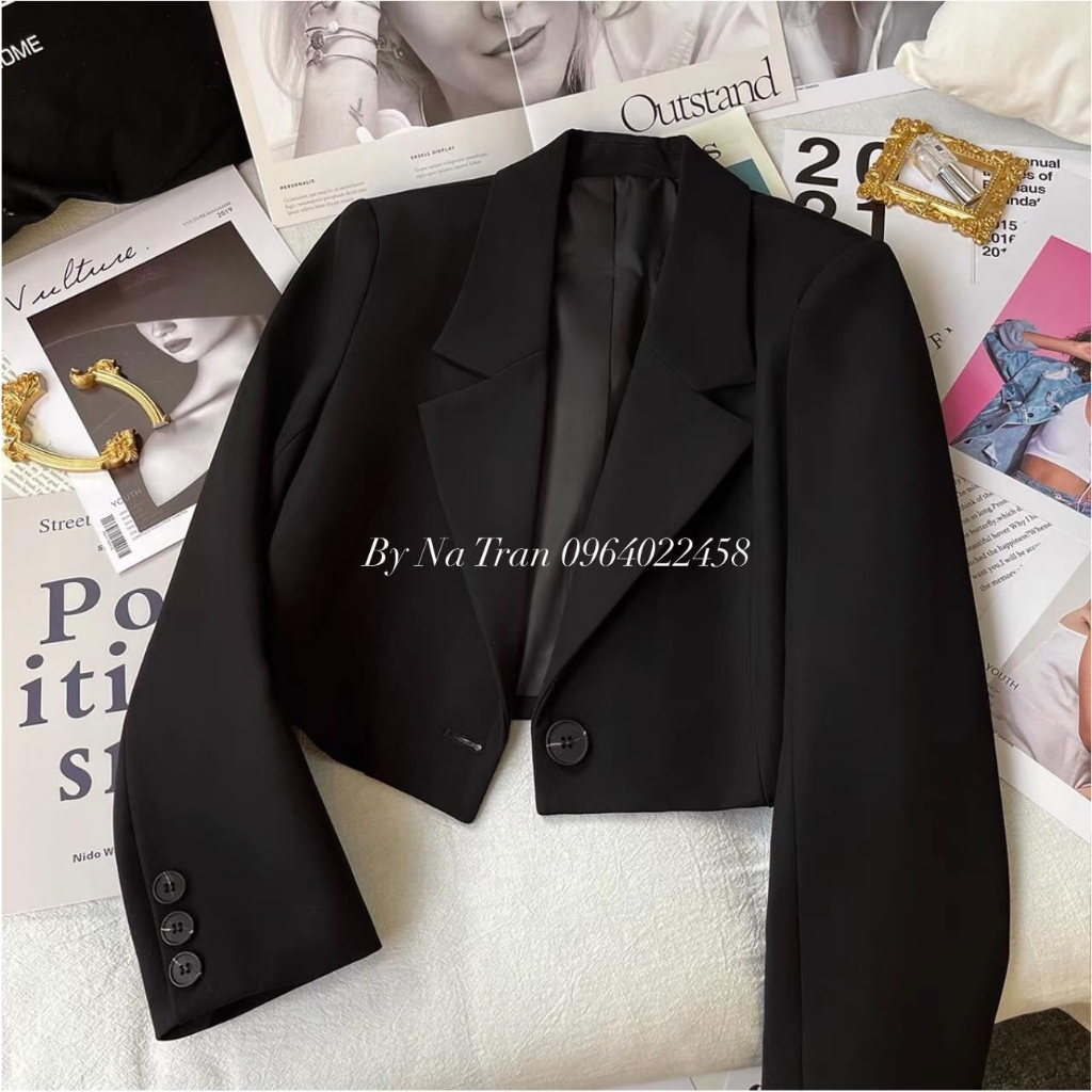 ÁO VEST CROPTOP TAY DÀI CAO CẤP, áo blazer tay dài, blazer crotop, áo vest hot hit | BigBuy360 - bigbuy360.vn