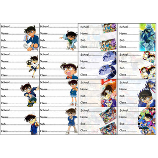 Nhãn vở anime manga conan gồm 16 nhãn có đề can dán MA1393