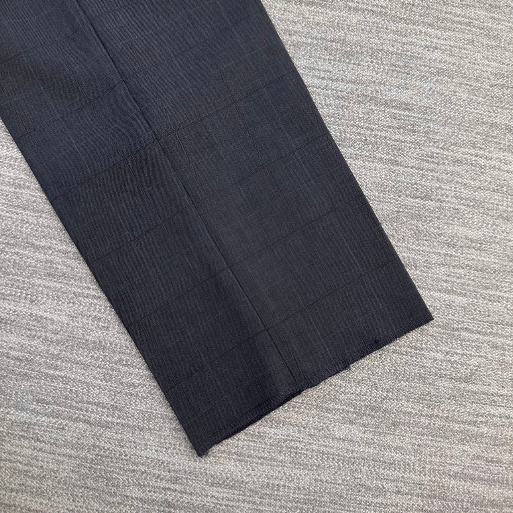 OWEN - Quần Âu nam Owen SLIMFIT CẠP TĂNG ĐƠ CO DÃN  100% Nano màu xám kẻ ca rô chìm 231482