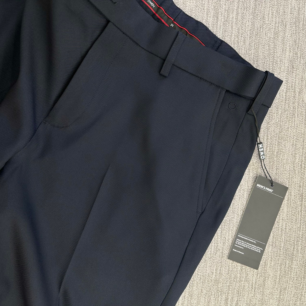 OWEN - Quần âu nam màu XANH NAVY SLIMFIT có cạp tăng đơ co dãn