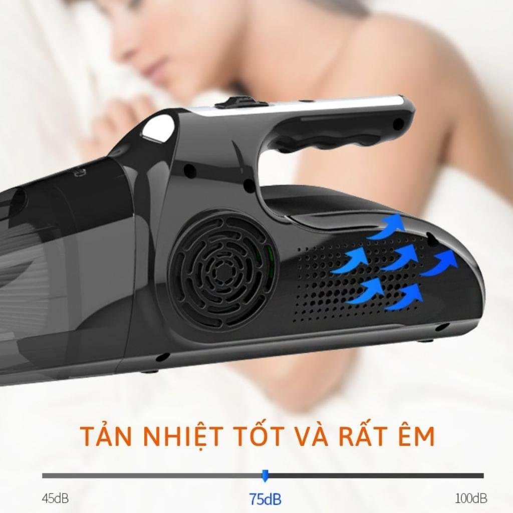 Máy Hút Bụi Ô Tô - Máy Bơm Lốp Ô Tô Đa Năng 4 Trong 1