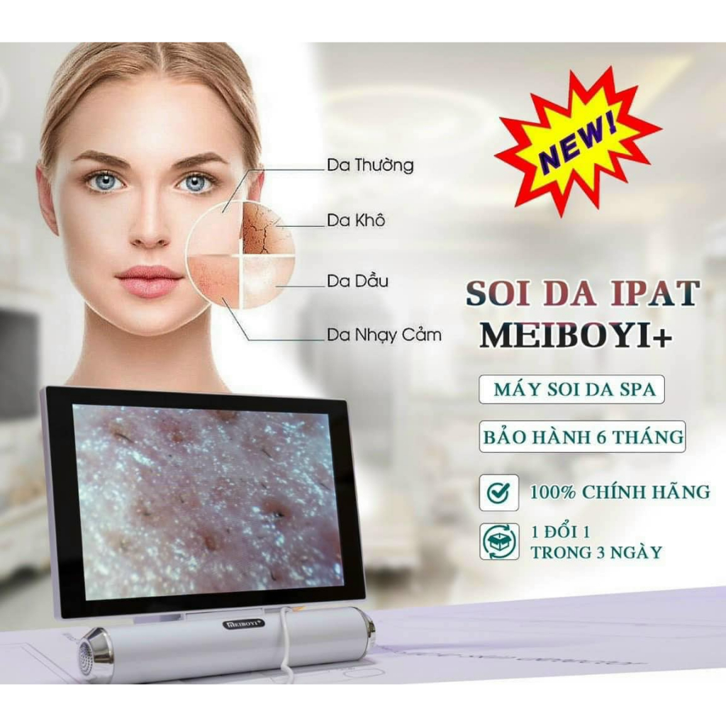 Máy Soi Da MEIBOYI Plus Màn Hình 11 INCH 3 Chế Độ Soi & Chụp Màn Hình BẢO HÀNH 12 THÁNG