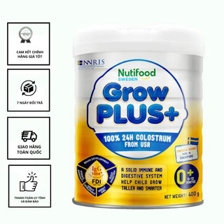Sữa bột vàng nutifood growplus 0+ lon 400g